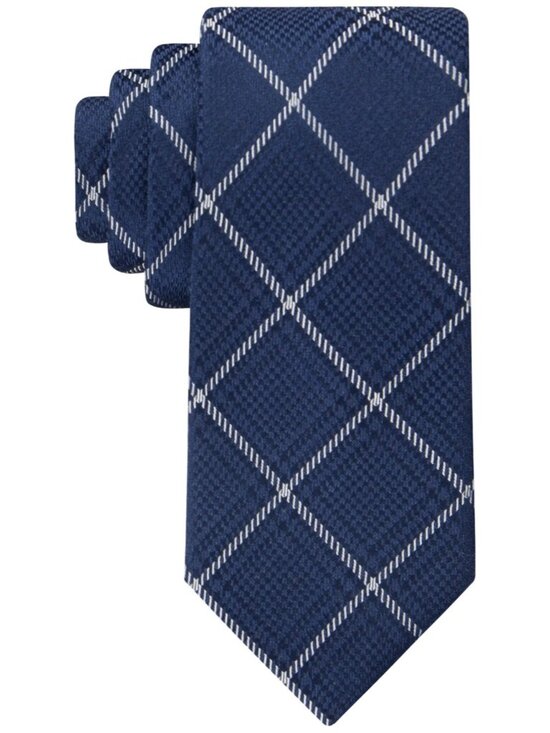 Tommy Hilfiger Men Tommy Hilfiger Men\'s Holiday Glen Plaid Tie Navy One Size